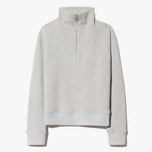 NILI LOTAN/"Diya" Quarter Zip Sweatshirt in Cream